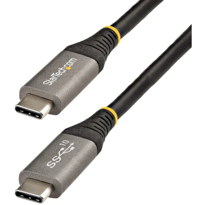 Afbeelding van Kabel USB C Startech USB31CCV1M Zwart/Gris 1 m