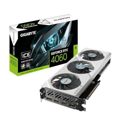 Afbeelding van Gigabyte Nvidia GeForce RTX 4060 Videokaart EAGLE OC ICE 8 GB GDDR6 RAM PCIe x16 DisplayPort, HDMI Overclocked