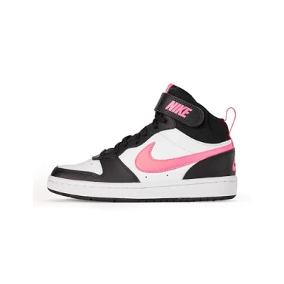 Image de Nike Chaussures De Gymnastique Court Borough Mid 2 (Gs), Black/Sunset Pulse White, CD7782 005, 36 EU (4Y US)