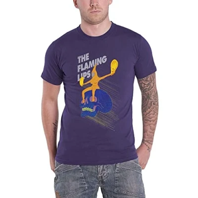 Afbeelding van The Flaming Lips Skull Rider Heren T shirt XL Paars