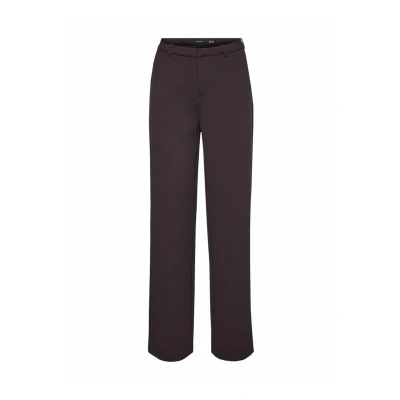 Afbeelding van Vero Moda Vmzamira Straight Broek, Dames, Maat: XSx32, Chocolate torte