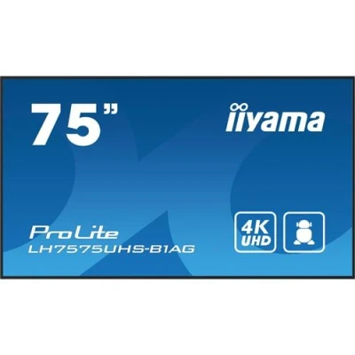 Afbeelding van Iiyama ProLite LH7575UHS B1AG Digital Signage display Energielabel: G (A G) 190.5 cm (75 inch) 3840 x 2160 Pixel 24/7 Anti burn in functie, Media