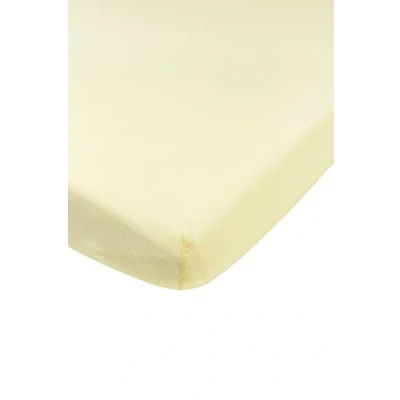 Afbeelding van Meyco Home Uni hoeslaken eenpersoonsbed soft yellow 90x200cm