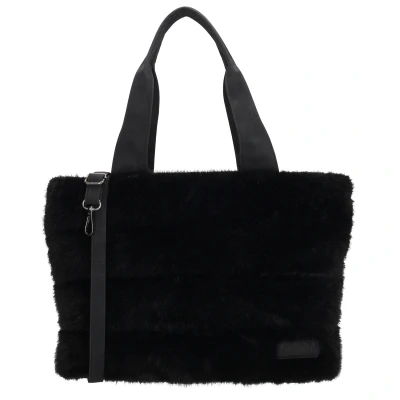 Afbeelding van Zebra Trends Emma Shopper Schoudertas Crossbodytas Bont Fur Tote Bag Zwart