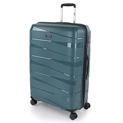 Afbeelding van JASLEN Grote harde koffer met 4 wielen robuuste groot formaat XXL licht reisvliegtuigkoffer van PP materiaal. Combinatie TSA 161370, Metallic bruin, Bruin
