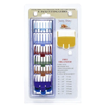 Afbeelding van The Shave Factory Opzet Kammenset Gekleurd 8 stuks