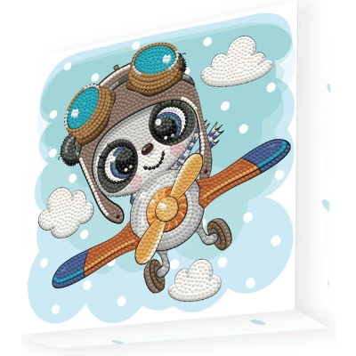Afbeelding van Knutselpakket met Ronde Steentjes, DOTZ voor Volwassenen, Hobbypakket Kinderen Vanaf 8 Jaar DBX.037 BOX Diamond Dotting kit 22x22cm Top Flight