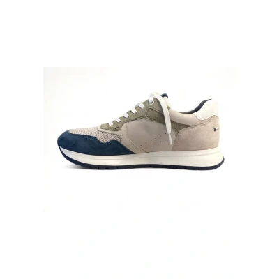 Afbeelding van Tamaris Sneakers laag, Heren, Maat: 41, Taupe Leer en imitatieleer