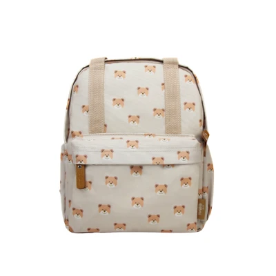 Afbeelding van Mabebi Kleuter/ Peuter Rugzak Schooltas Ergonomische voor kinderdagverblijf/ uitstapjes Beer Beige
