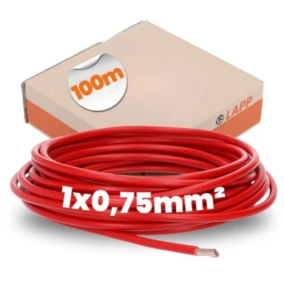 Afbeelding van LAPP 4510042 Draad H05V K 1 x 0.75 mm² Rood 100 m