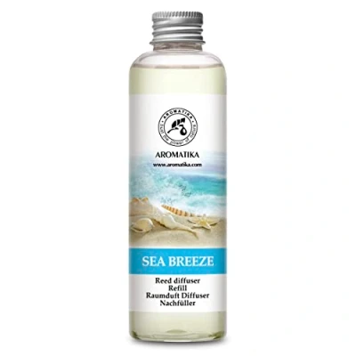 Afbeelding van Room Fragrance diffuser navulling zeebries 200 ml voor geurdiffuser Riet Refill kamergeur navullen kamerlucht