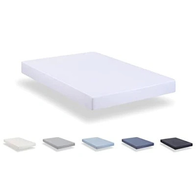 Afbeelding van Todocama Verstelbaar hoeslaken van geborstelde microvezel, extra zacht, voor bed 80 x 190/200 cm, wit