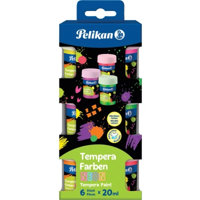 Afbeelding van Pelikan 6 x 20 ml fluorescerende basiskleuren