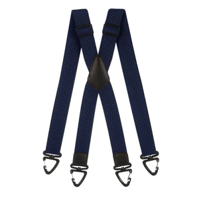 Afbeelding van Olata Robuuste X bretels met kunststof karabijnhaken, 4 cm, Donkerblauw