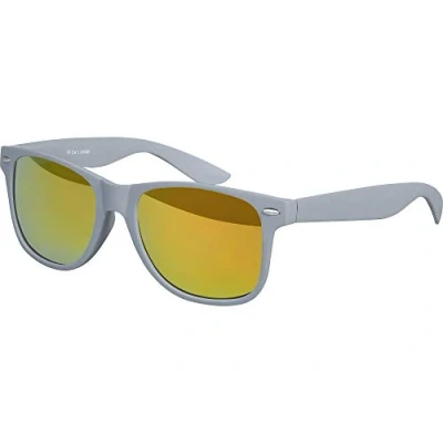 Afbeelding van Nerd zonnebril UV400 CAT 3 CE rubber retro stijl uniseks vintage bril met veerscharnier voor vrouwen mannen (verschillend)