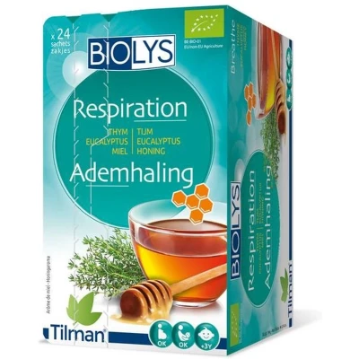 Afbeelding van Biolys Tijm Eucalyptus Honing Thee Zakje 24