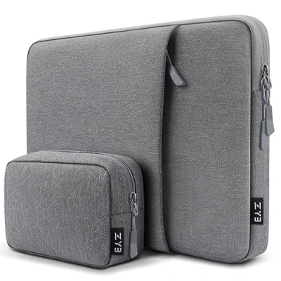 Afbeelding van ZYB beschermhoes 13 13,3 inch laptoptas, voor MacBook Air/Pro M2 M1 2022 2021 2020 2012, Pro 14 M3 2023,13.3 HP Surface Laptop Tas donkergrijs