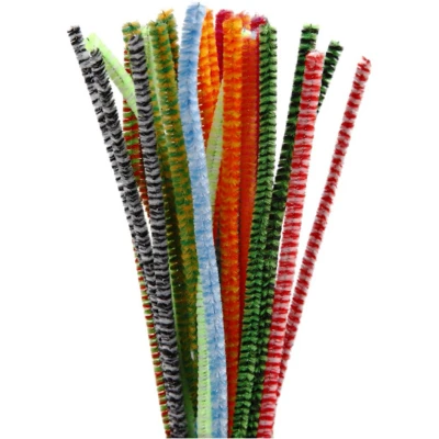 Afbeelding van Creotime Chenille Draad 30 Stuks Cm 6 Mm Multicolor