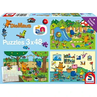 Afbeelding van de muis, een dag met muis (kinderpuzzel)