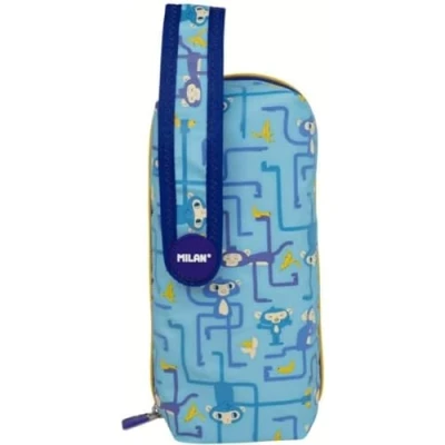 Afbeelding van Pennenzak Milan Tangled Monkeys 32 Onderdelen 22,5 x 11,5 11 cm Blauw