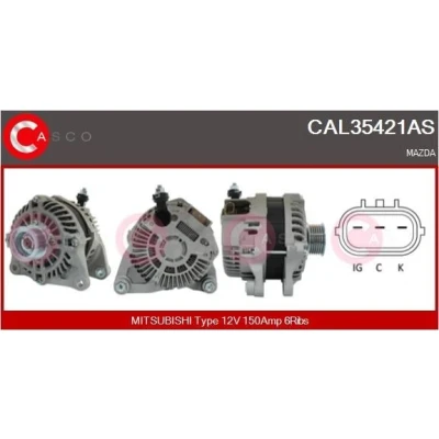 Afbeelding van CASCO CAL15581GS Dynamo / Alternator 12V 140A OPEL: Corsa D Hatchback, Insignia A Saloon, Meriva B