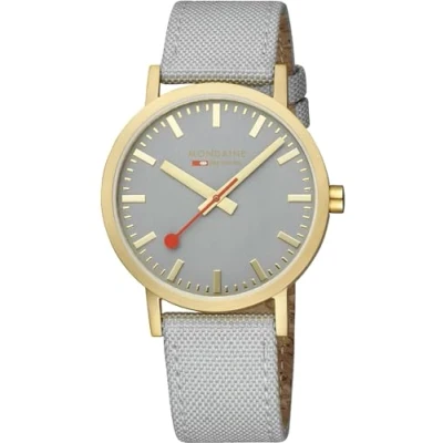 Afbeelding van Mondaine M660.30360.80SBU Horloge Textiel Grijs 40mm