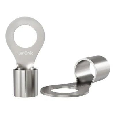 Afbeelding van Lumonic 10 x kale krimpschoenen 30 50 mm², niet geïsoleerde M12, kabelschoenen buisklem mm2 ringogen, aansluiting
