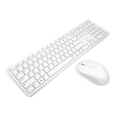 Image de Dell Pro KM5221W Ensemble clavier et souris sans fil 2.4 GHz QWERTY International US blanc