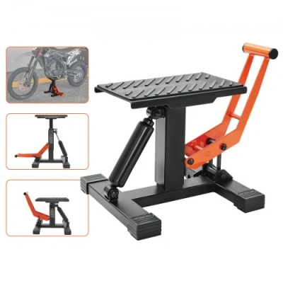 Image de VEVOR Cric de Moto 200 kg Hauteur Levage 25,5 46 cm Pont Élévateur Hydraulique avec Selles Antidérapantes Table Élévatrice pour Rapide Entretien Réparation Quad ATV Atelier Garage