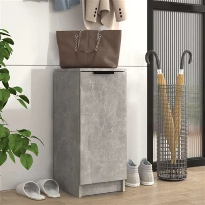 Afbeelding van Schoenenkast 30x35x70 cm bewerkt hout betongrijs