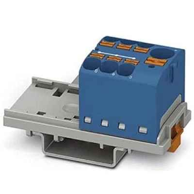 Afbeelding van Phoenix Contact PTFIX 10/6X4 NS35 BU 3273594 Verdeelblok Aantal polen: 7 0.2 mm² 6 Blauw 8 stuk(s)