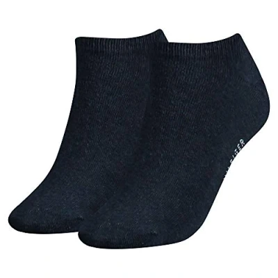 Image de Tommy Hilfiger TH Women Sneaker 2Paires de Socquettes Femme, Bleu (Midnight Blue 563), 35 38 EU