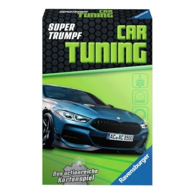 Afbeelding van Ravensburger Kaartspel, Supertrumpf Car Tuning 20684, Quartett en Trumpf spel voor technische fans vanaf 7 jaar: het actievolle kaartspel