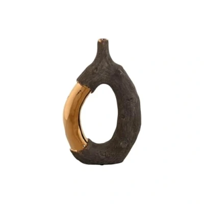 Afbeelding van Vaas Home ESPRIT Bruin Gouden Keramiek Modern 20 x 8 31 cm