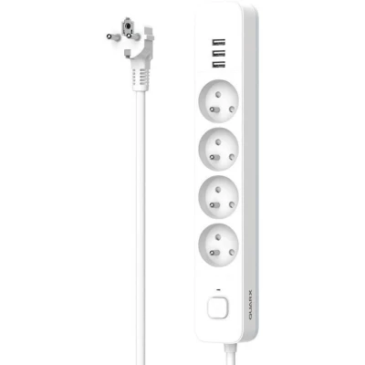 Afbeelding van Stekkerdoos QUARX 4 stopcontacten Met 3 USB poorten, 1,5m kabel