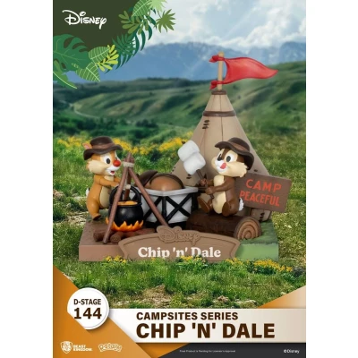Afbeelding van Disney D Stage Campsite Series PVC Diorama Chip &amp; Dale 10 cm