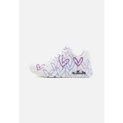 Afbeelding van Skechers Sport UNO Sneakers laag white/multicoloured/purple, Dames, Maat: 38, White/multi coloured/purple Kunststof