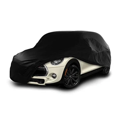 Afbeelding van Cosmos 10353 Indoor Car Cover Elastisch Ademend Stofdicht Volledige Super Zachte Bescherming 130gsm Stof in Small, Zwart