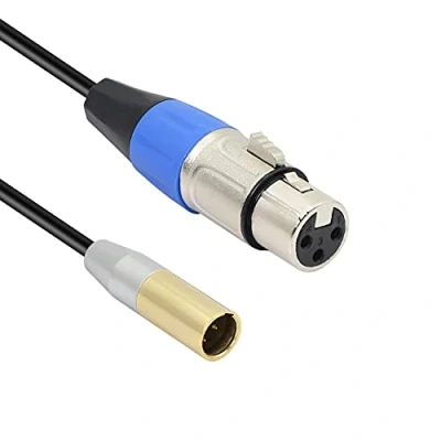 Afbeelding van MEIRIYFA mini XLR mannelijk naar vrouwelijk adapterkabel 3 polig voor Blackmagic Pocket 4K camera video ondersteuning 0,3 m (mini