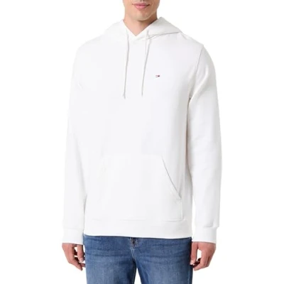 Image de Tommy Jeans Sweat à capuche TJM REG S FLAG DM0DM20742 pour homme, Blanc (écru), 4XL, 4XL Grande taille