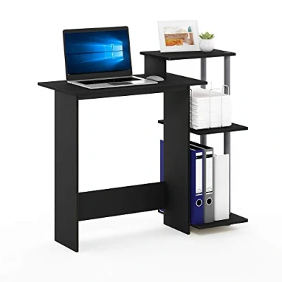 Afbeelding van Furinno Computerbureau, hout, zwart/grijs, één maat, maat