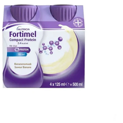 Afbeelding van Fortimel Compact Banaansmaak Flesjes 4x125ml