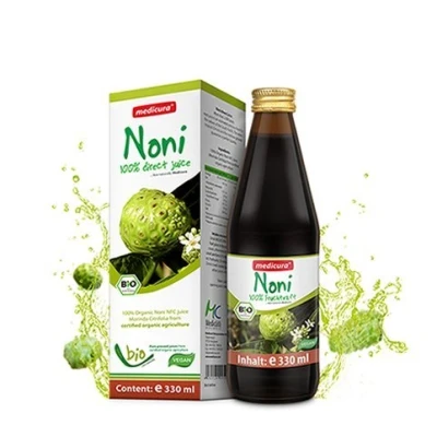 Afbeelding van Bio Noni 100% direct sap 330 ml glazen fles