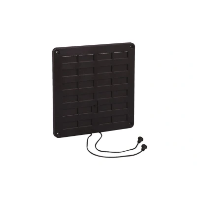 Afbeelding van Nedco afsluitbaar ventilatierooster 200x200mm met trekkoord kunststof bruin
