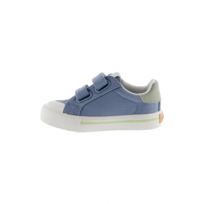 Afbeelding van VICTORIA LAGE STUURBASKET VAN CANVAS &amp; CONTRAST SCRATCHS, Jeans