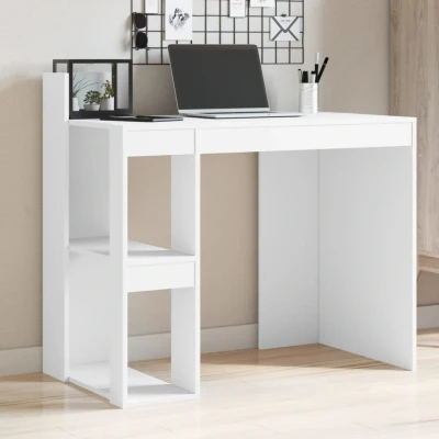 Afbeelding van Bureau 103,5x56,5x94 cm bewerkt hout wit