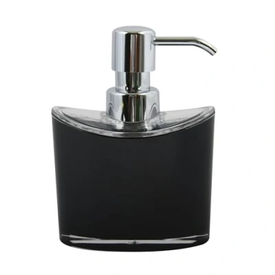 Afbeelding van MSV Zeeppompje/dispenser Aveiro PS kunststof zwart/zilver 11 x 14 cm 260 ml