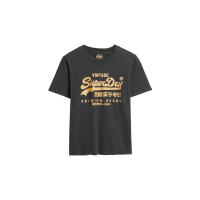 Afbeelding van Superdry Vintage Logo Metallic T shirt met relaxte pasvorm Dames shirts