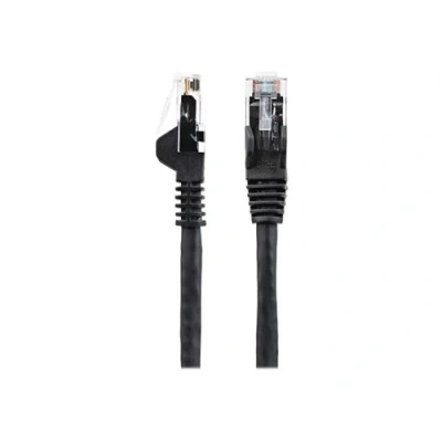 Image de StarTech.com Câble Ethernet CAT6 5m LSZH (Low Smoke Zero Halogen) Cordon RJ45 UTP Anti accrochage 10 GbE LAN Réseau Internet 650MHz 100W PoE Noir Snagless 24AWG (N6LPATCH5MBK) de raccordement RJ 45 (M) pour 5 m
