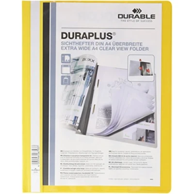 Afbeelding van Snelhechtmap Durable Duraplus A4 geel